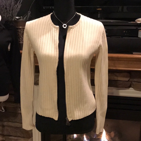 Lauren Ralph Lauren Sweaters - Lauren- Ralph Lauren rib knit, zip front sweater